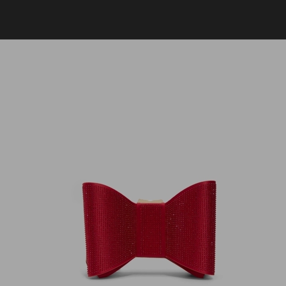 Red Bow Clutch with Gold Accents - Picture 2 of 4
